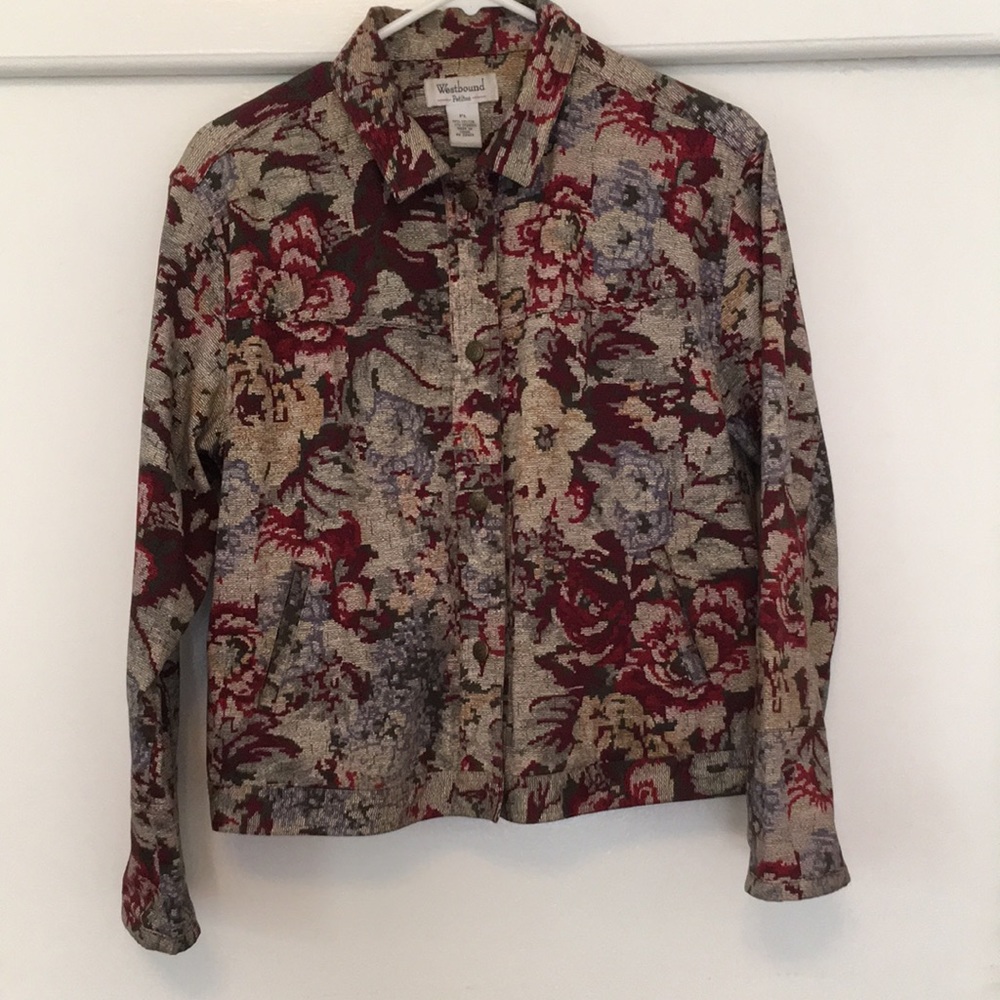 Vintage 90s jacket with jacquard like pattern